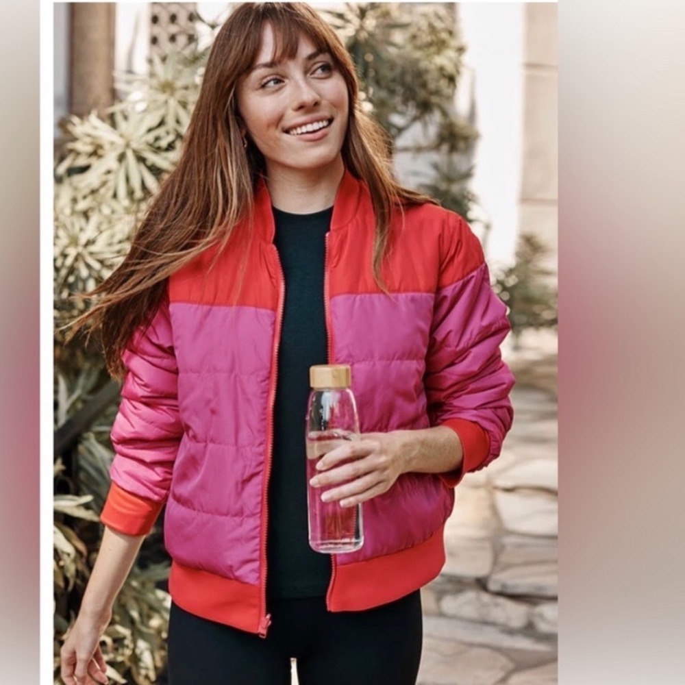 Summersalt Reversible Packable Puffer Jacket Lava… - image 1